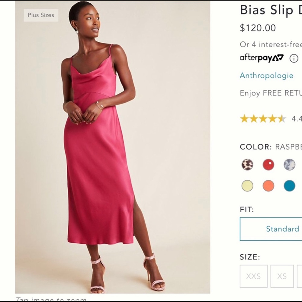 Anthropologie Bias Slip Dress